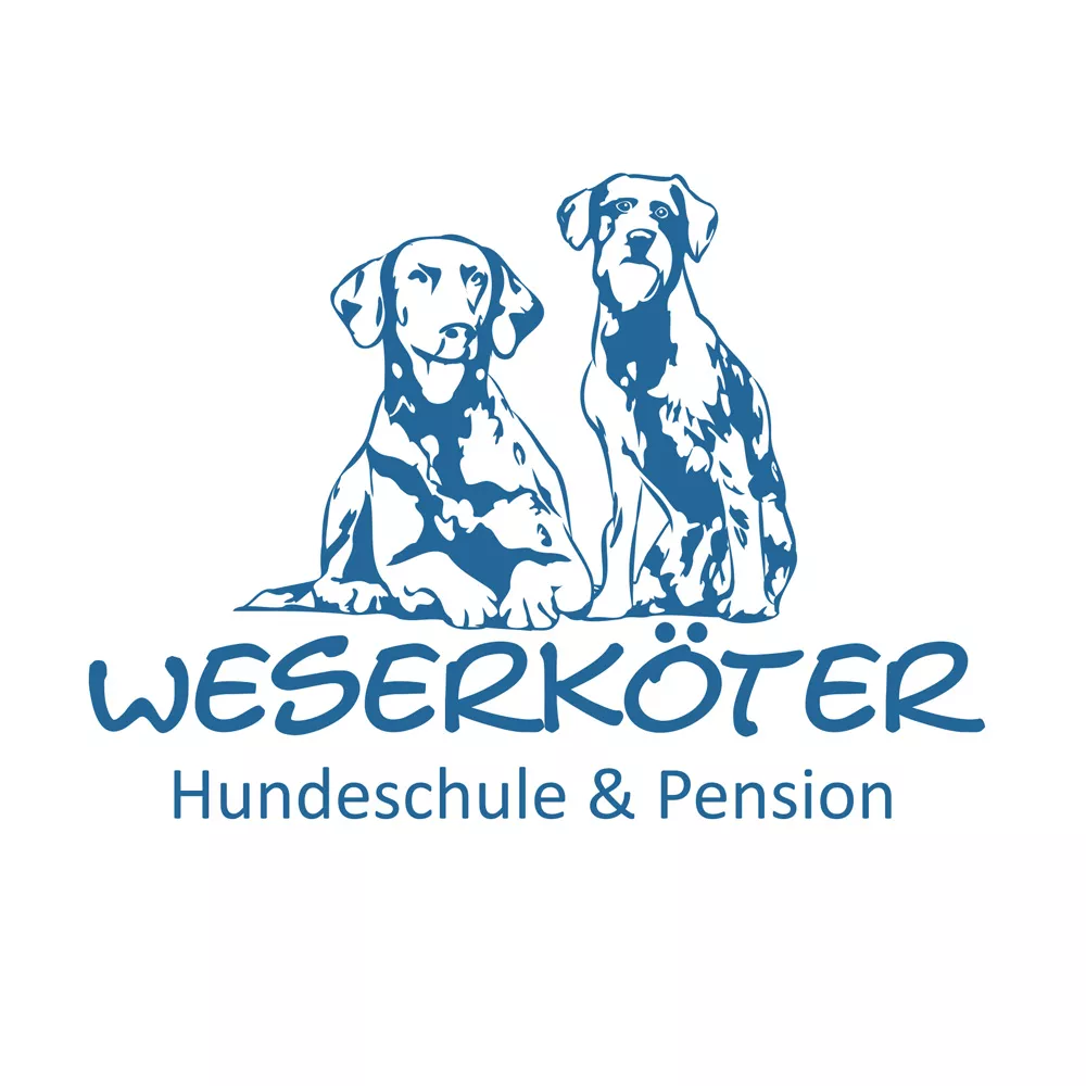 Logo Weserköter, Logo für Hundeschule, Hundelogo