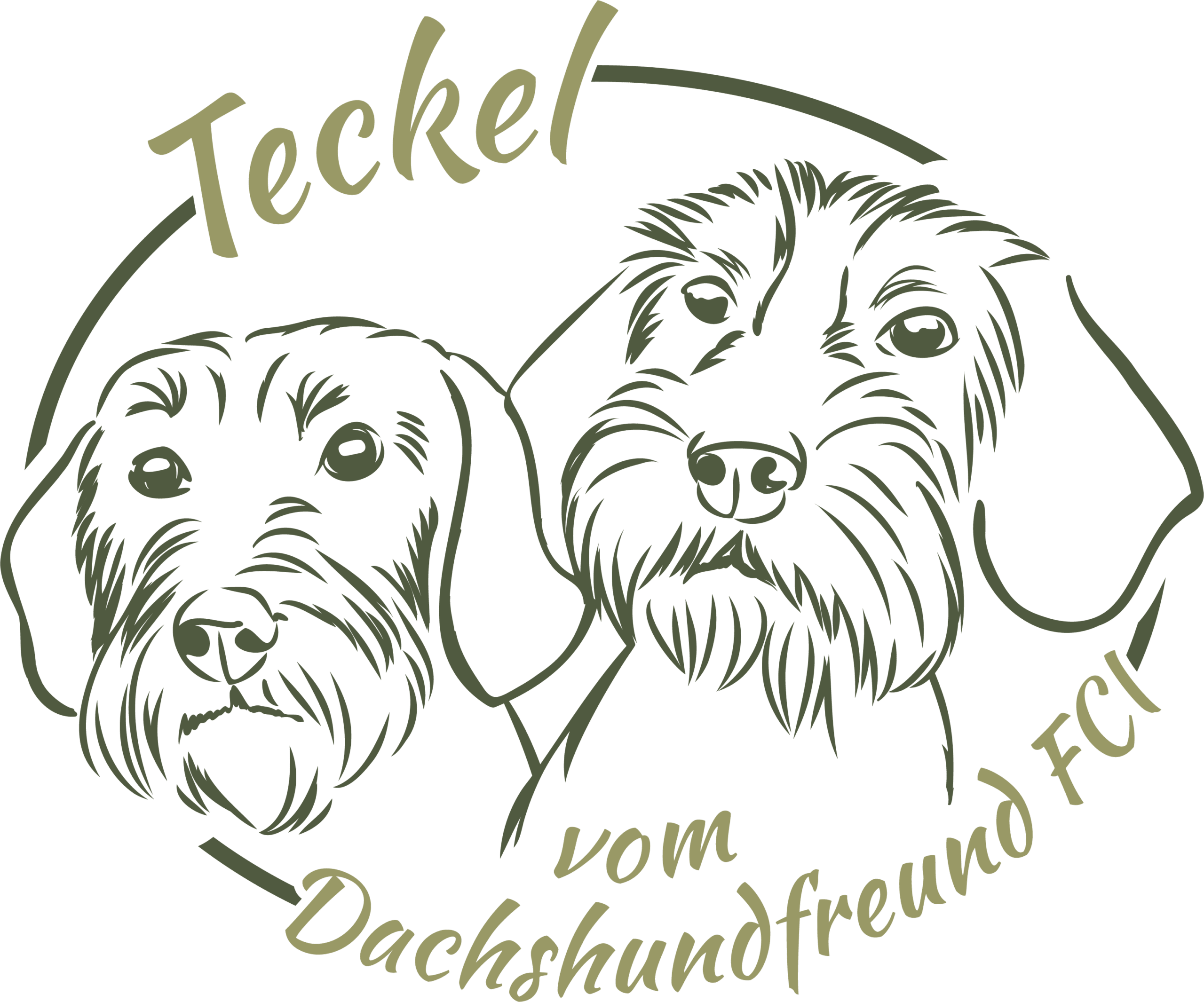 Logo Teckel vom Dachshundfreund FCI, Dackellogo, Zwingername, Hundezüchter